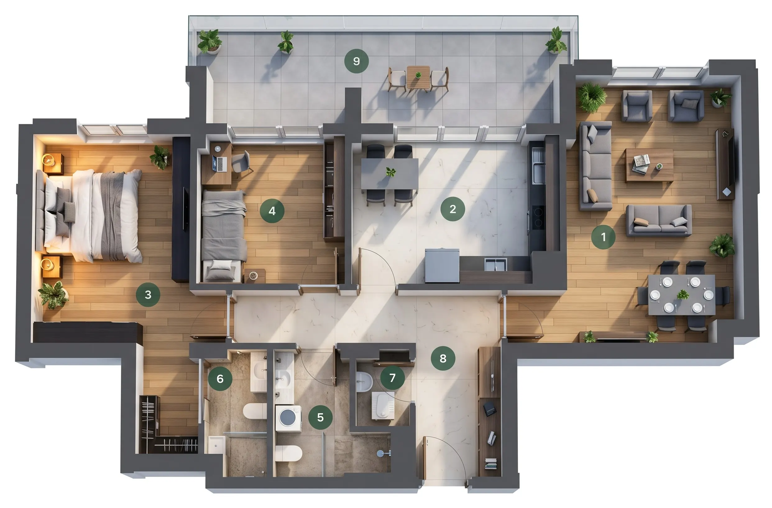 Gamaoğlu Verde, Yıldızkent: 2+1 daire planı