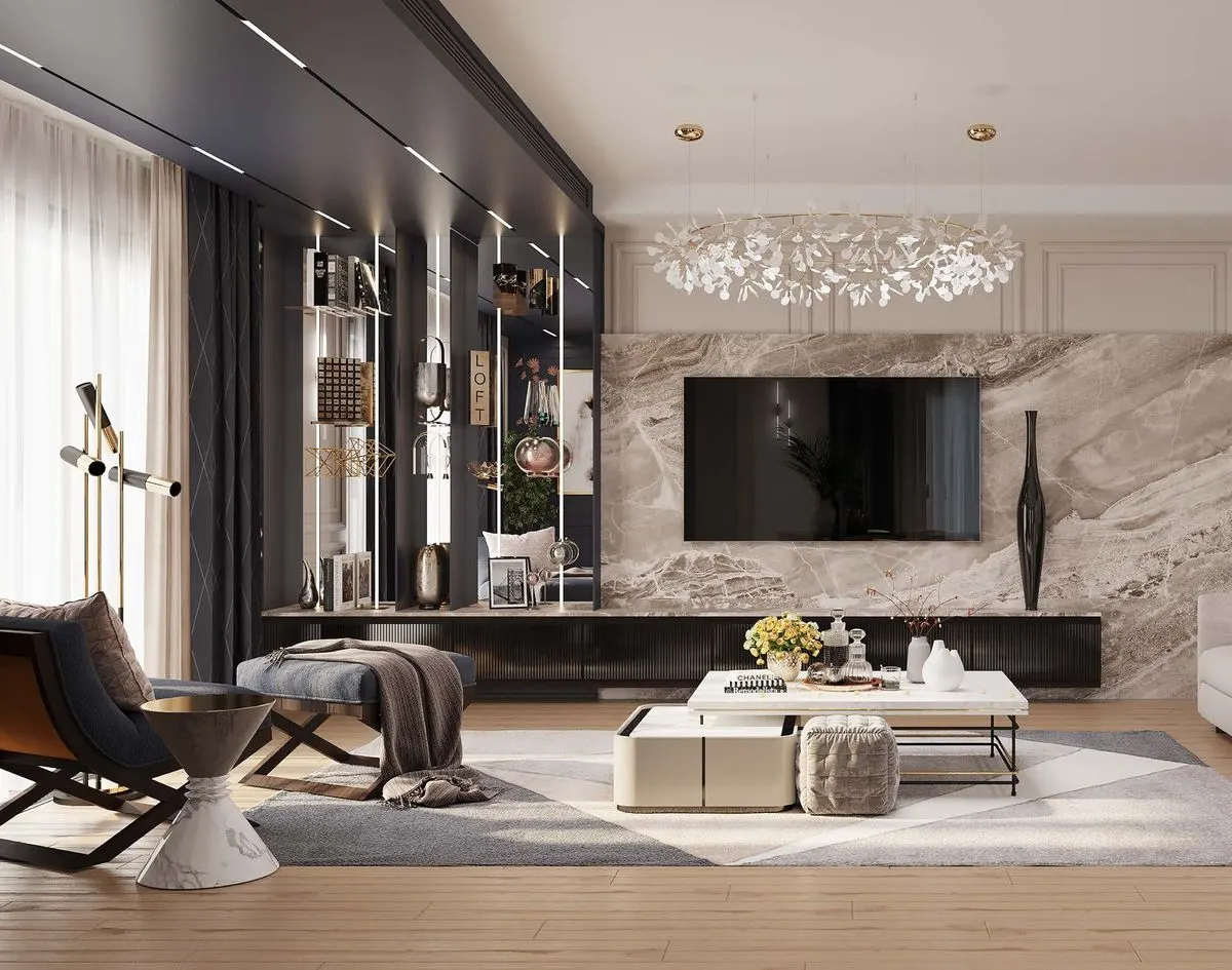 Dubleks daire oturma alanı