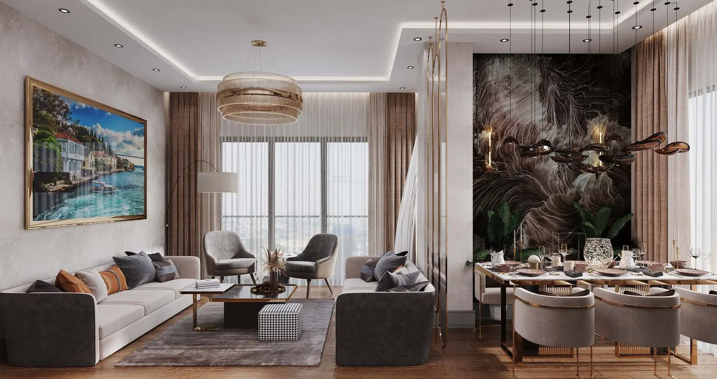 Salon ve yemek alanı